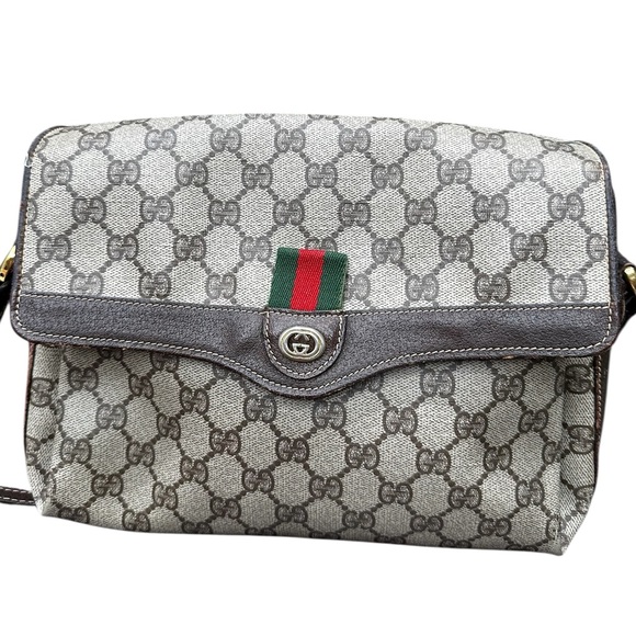 Gucci Handbags - Vintage Gucci GG Canvas Crossbody – Sherry Line Web Stripe | 70s/80s